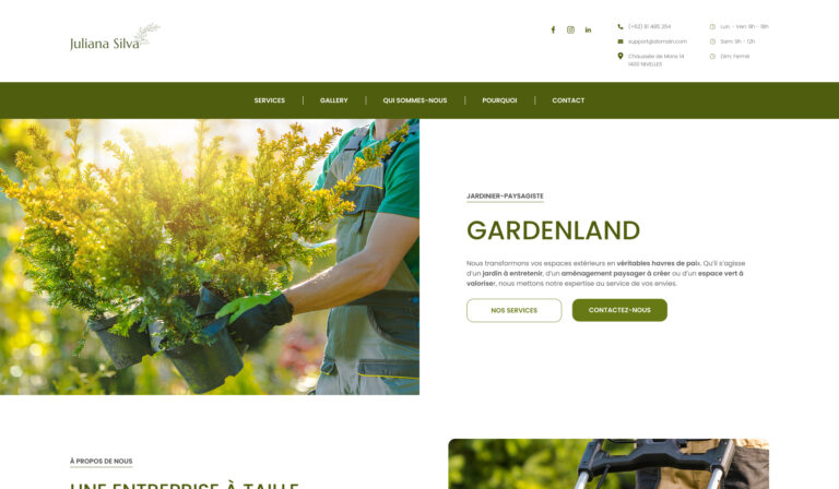 onepage secteur jardinier cover