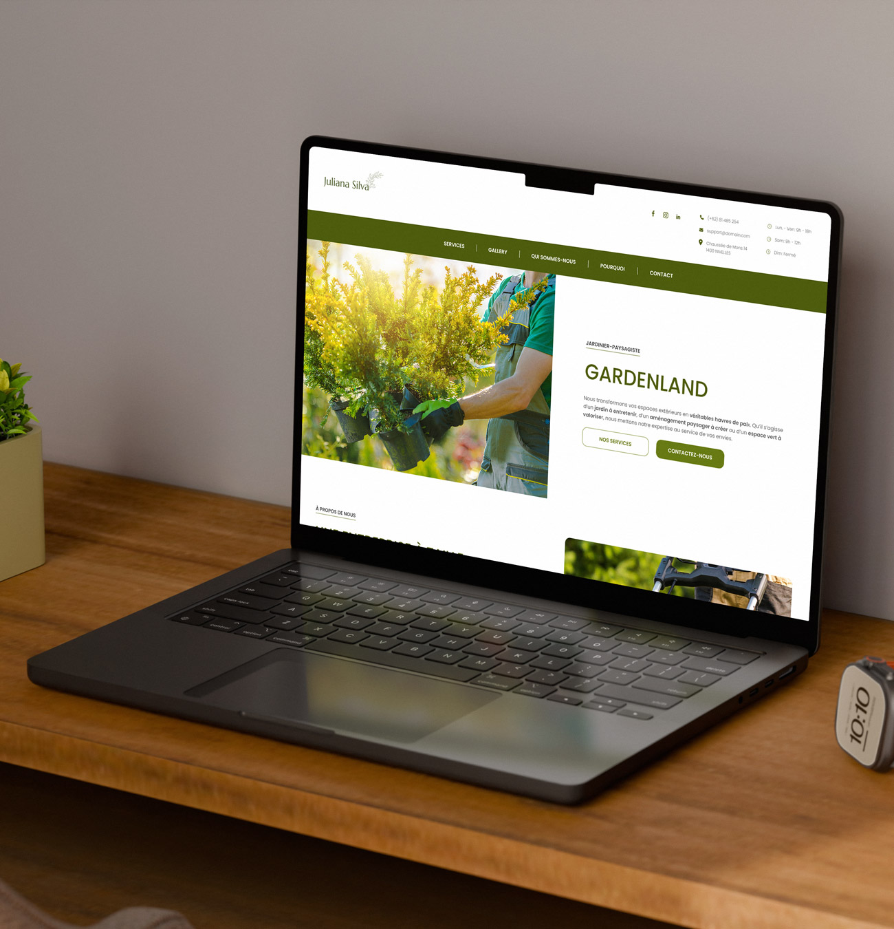 onepage wordpress secteur jardinier