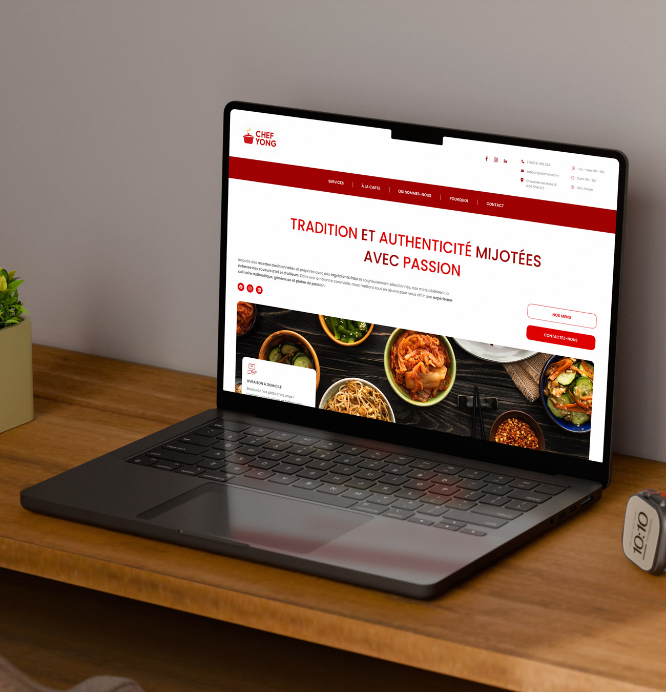 onepage wordpress secteur restaurant